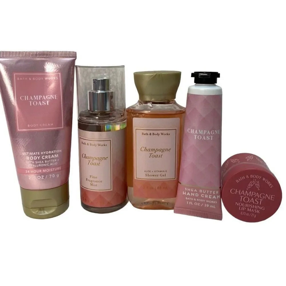 Bath and Body Works Champagne Toast 5 Piece Travel Size Set